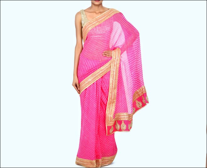 how to drape leheriya saree