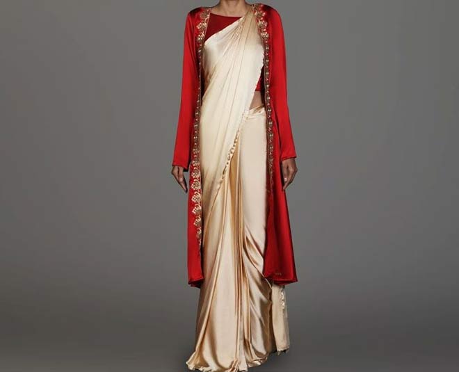 make overcoat with old saree
