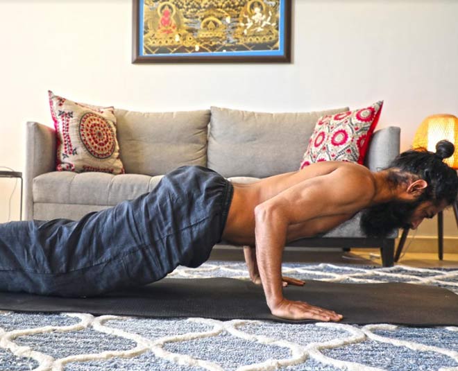 Chaturanga Dandasana inside