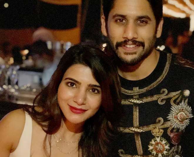 Samantha Akkineni and Naga Chaitanya inside