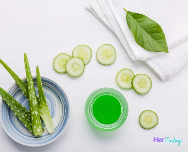 beauty skin care routine with cucumber