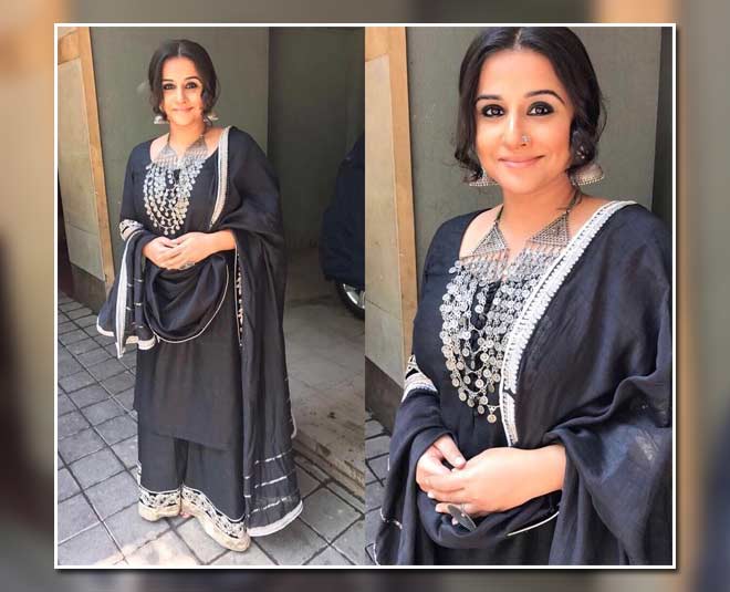 vidya balan in black kurti