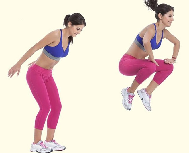 Jump crunches inside