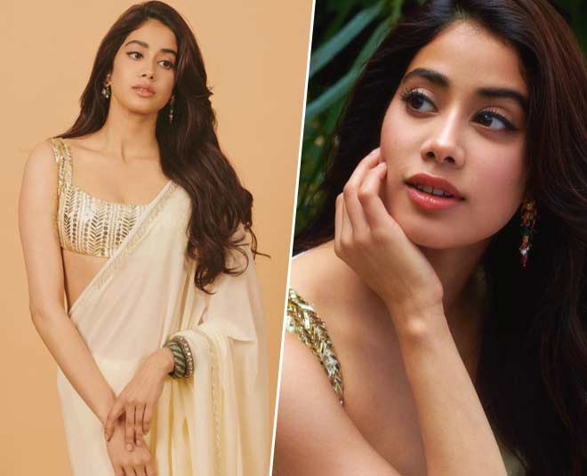 janhvi kapoor ivory saree