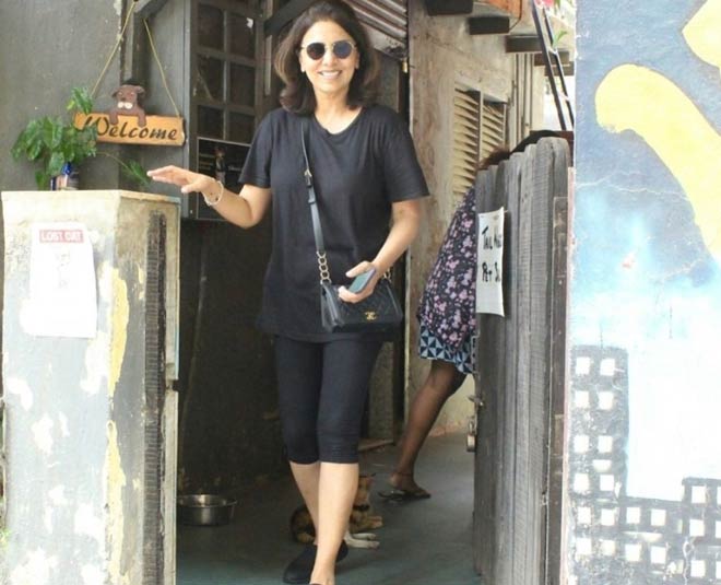 neetu singh all black casual look