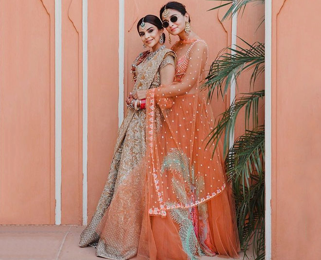 orange lehenga designs