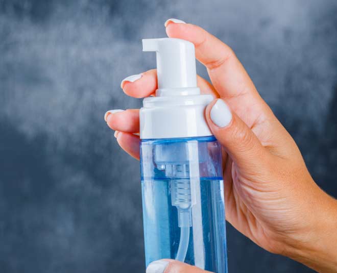 soap water in bottle