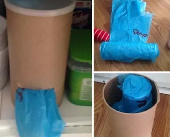 some brilliant ways to store plastic bags inside