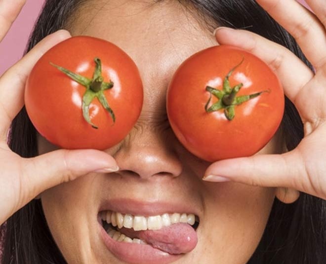 tomato for young glowing skin inside