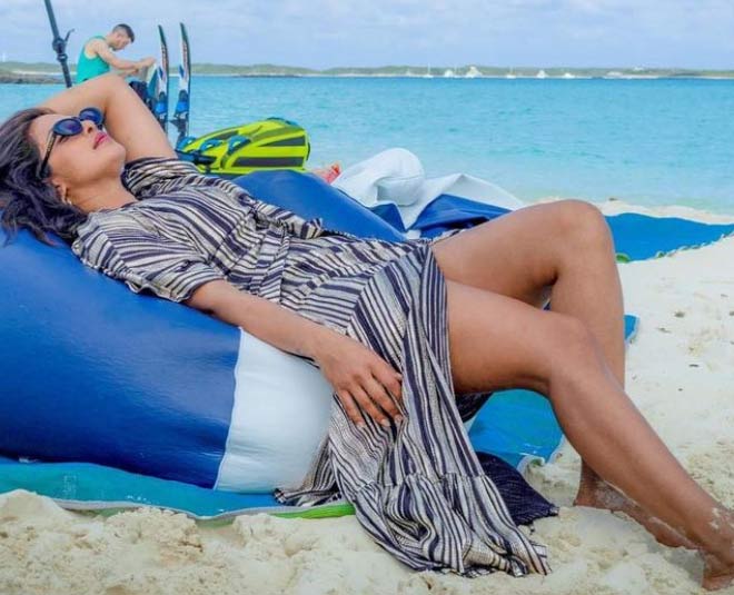 inside blue sunglasses