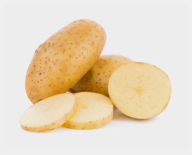 peeled potato black