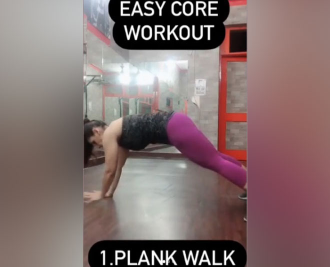 plank walk exercise inside
