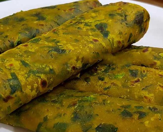 Homemade methi paratha