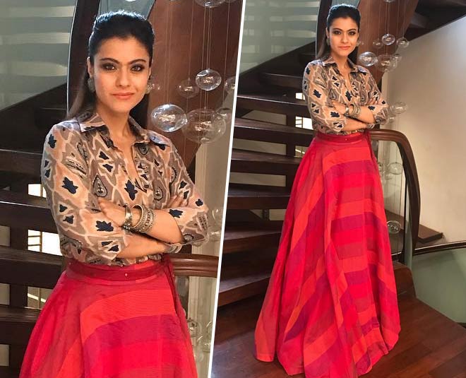 kajol in long skitirt