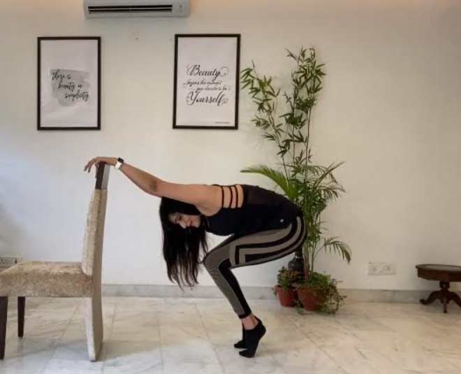 Child's pose. inside