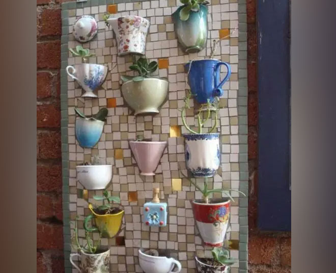 coffee mug gardening ideas vertical garden