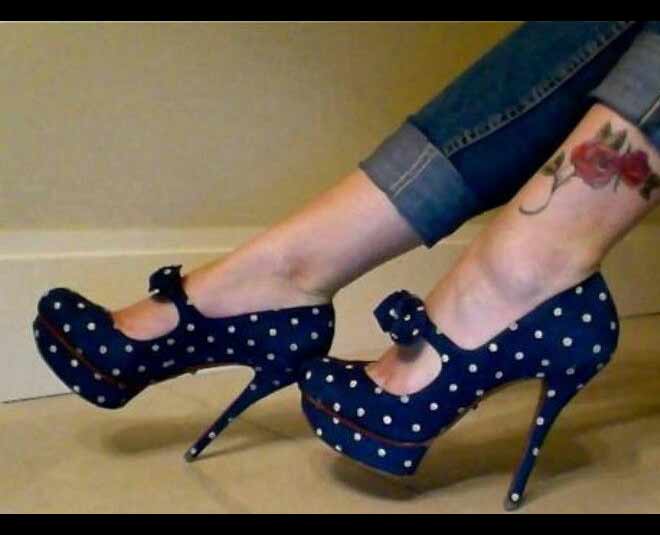 polka dot heels