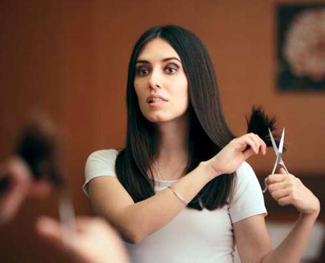 how to cut split ends at home