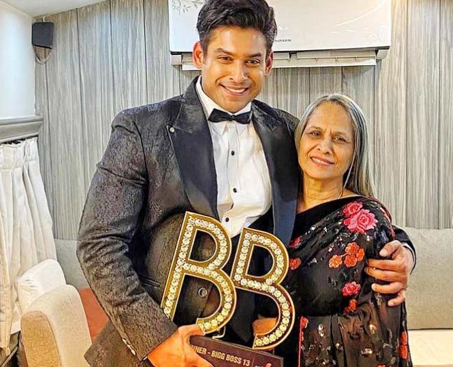 sidharth shukla mother pictures bigg boss