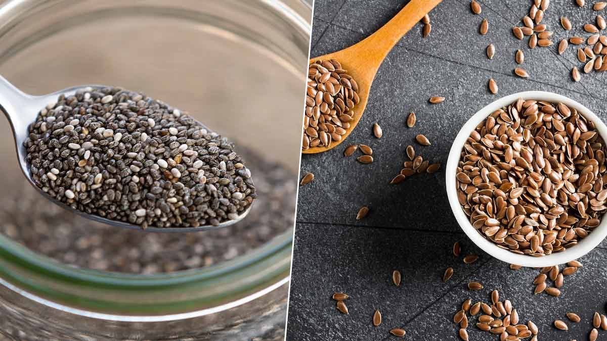 chia seeda flax seeds