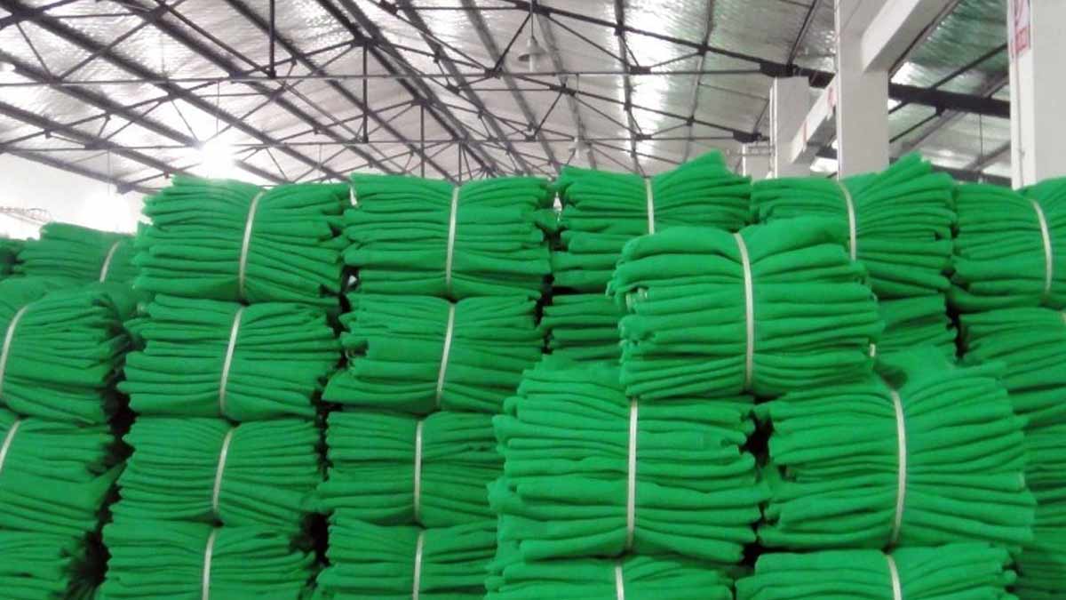 green cloth is used in construction inside