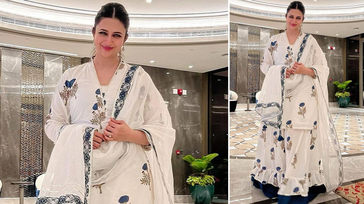 White Floral Sharara Suit