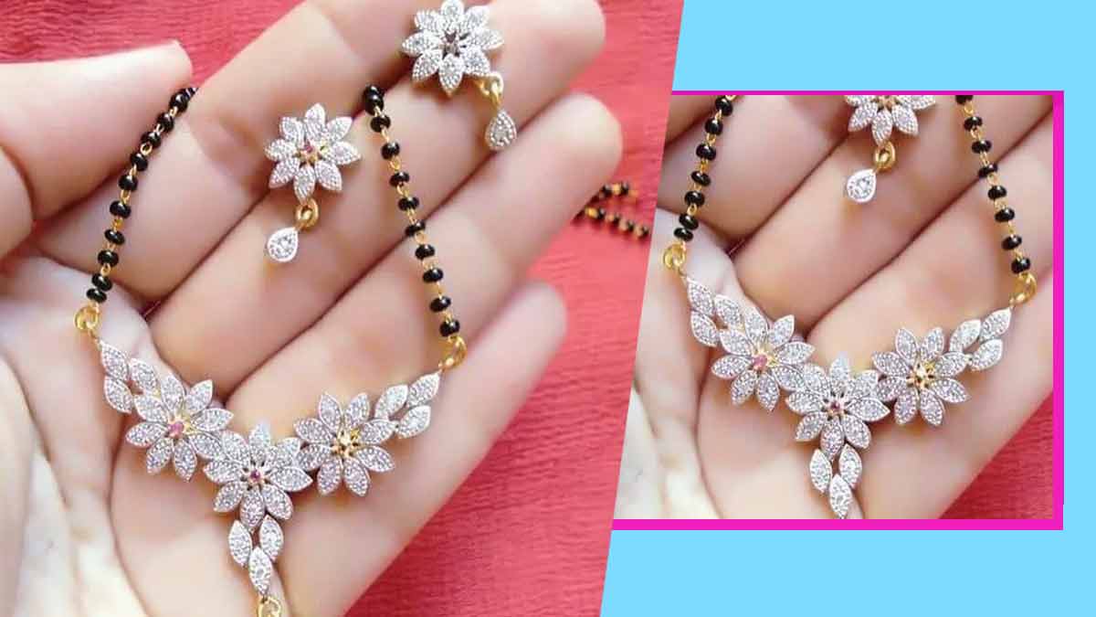 floral mangalsutra design