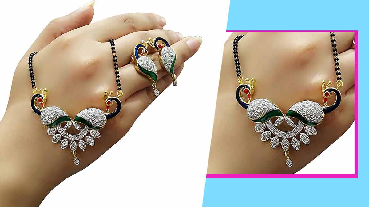peacock mangalsutra design