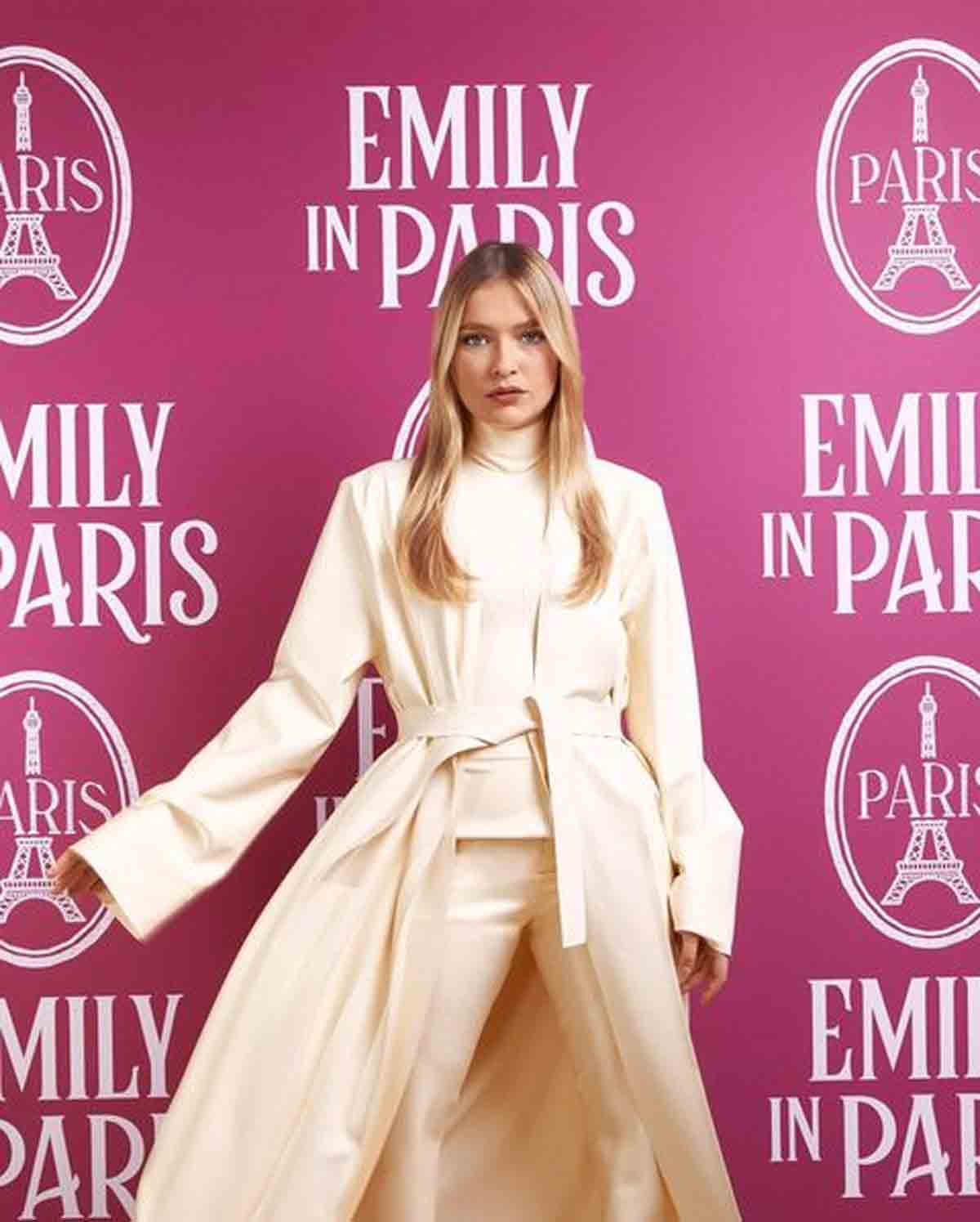 all cream outfits emily in paris