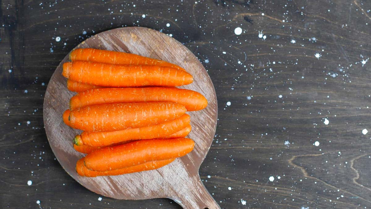 carrot in cutting table