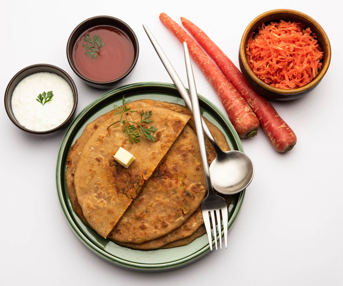 gajar paratha breakfast recipes