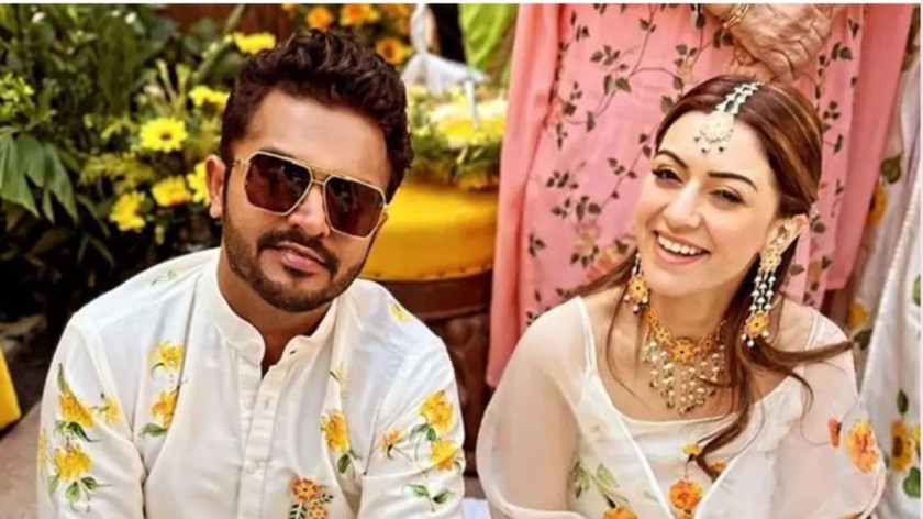 hanshika and sohel haldi function photo