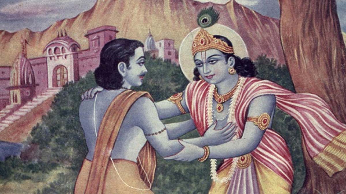 krishna eat banana at vidur home
