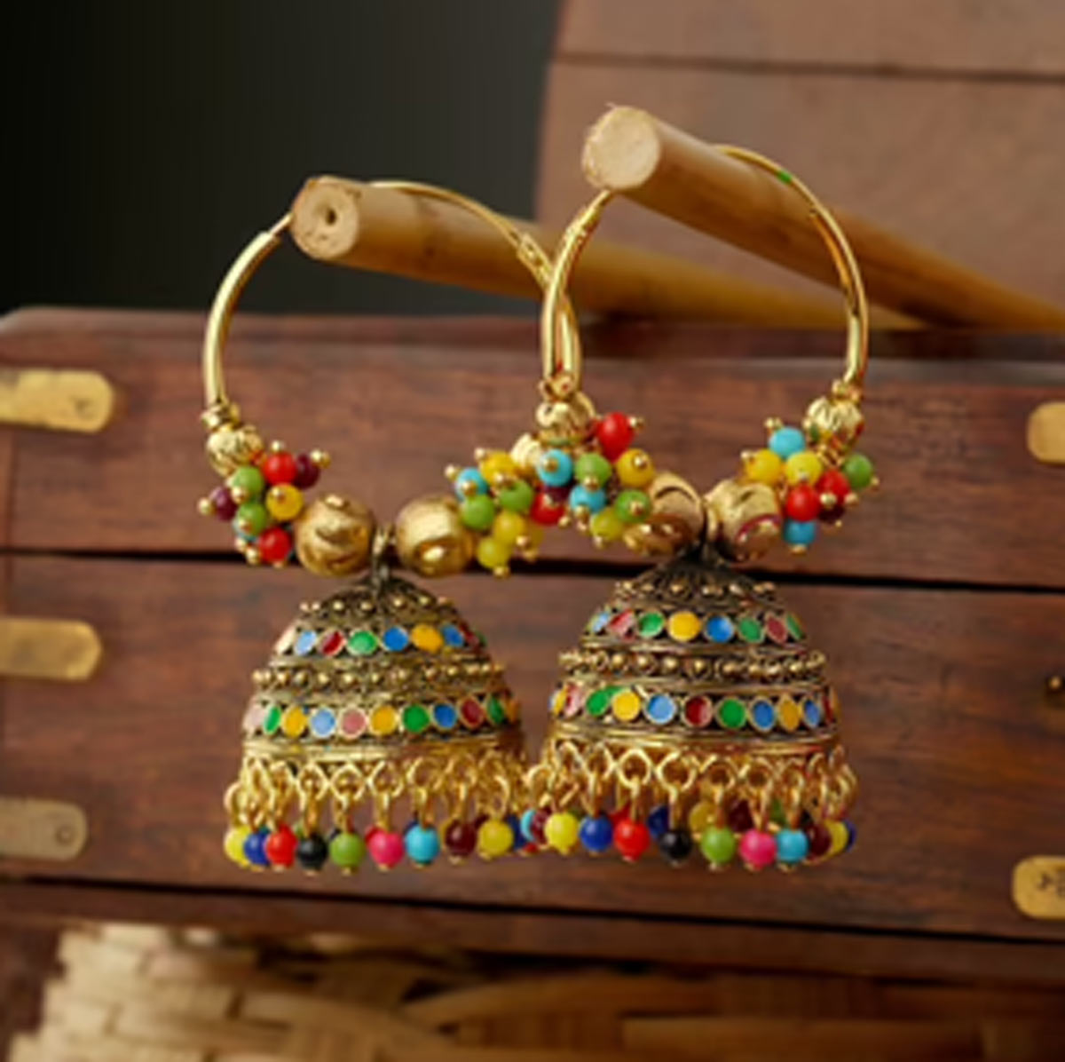new jhumka design gold