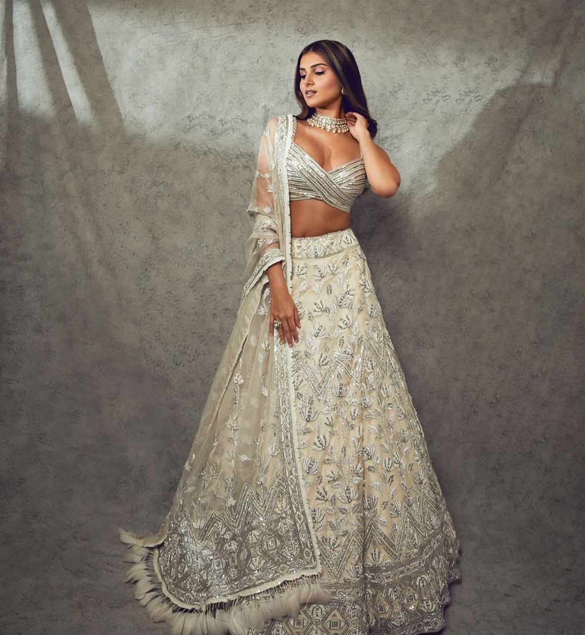 off white lehenga