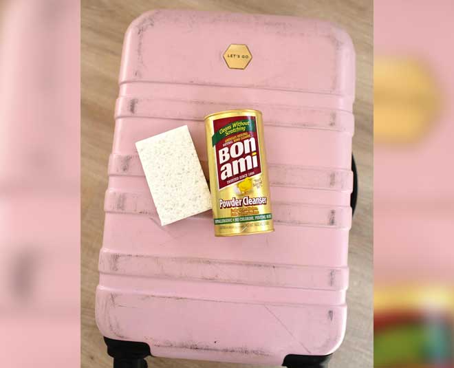 remove scratches from plastic trolley bag inside