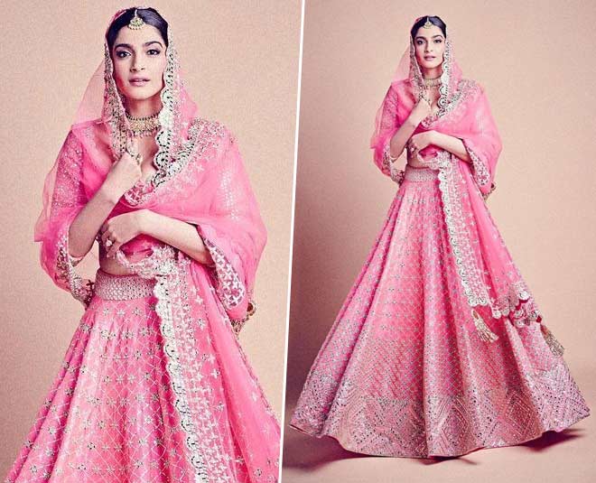 pink lehenga ()