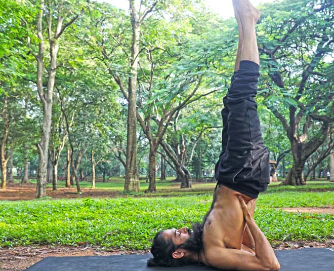 sarvangasana to reduce stretch marks on thighs
