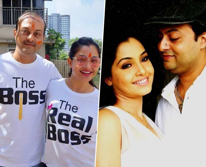 shubhangi atre and his real life partner