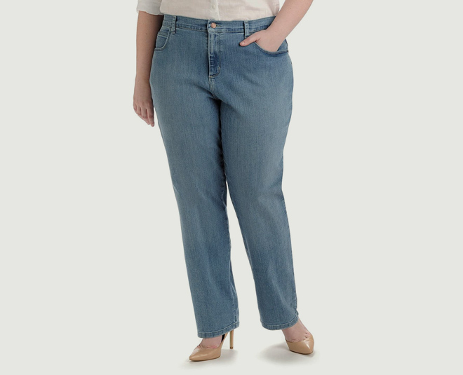 straight fit jeans for plus size women