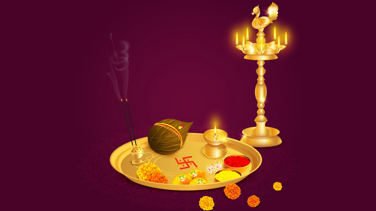 best placement of puja thali at temple