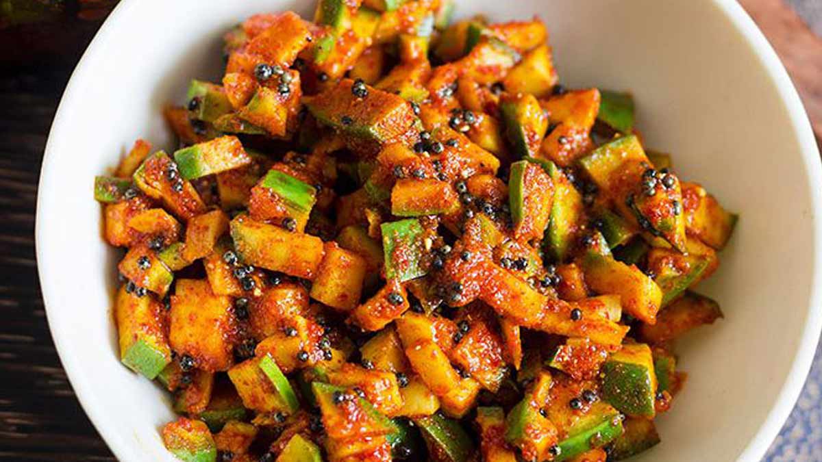Mango and Red mirch pickle recipes