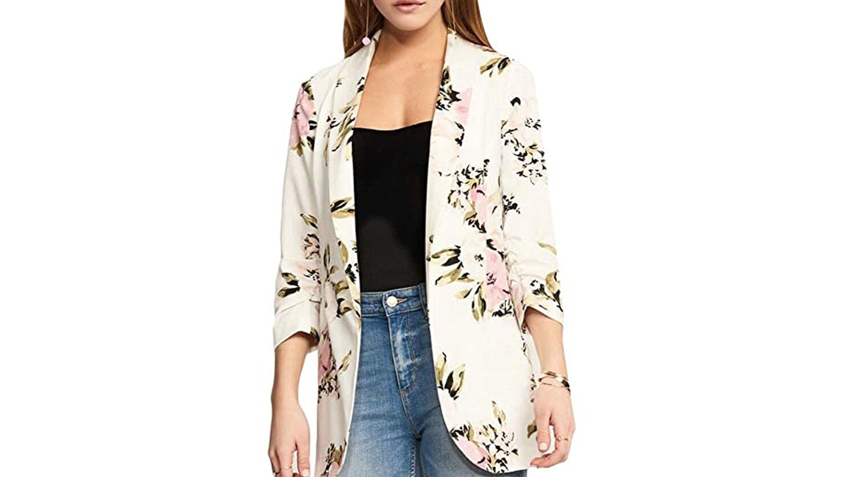 floral print blazer