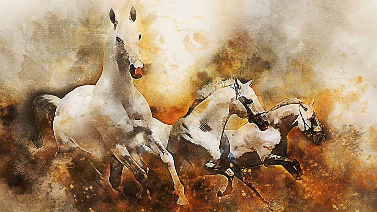 horse painting at home