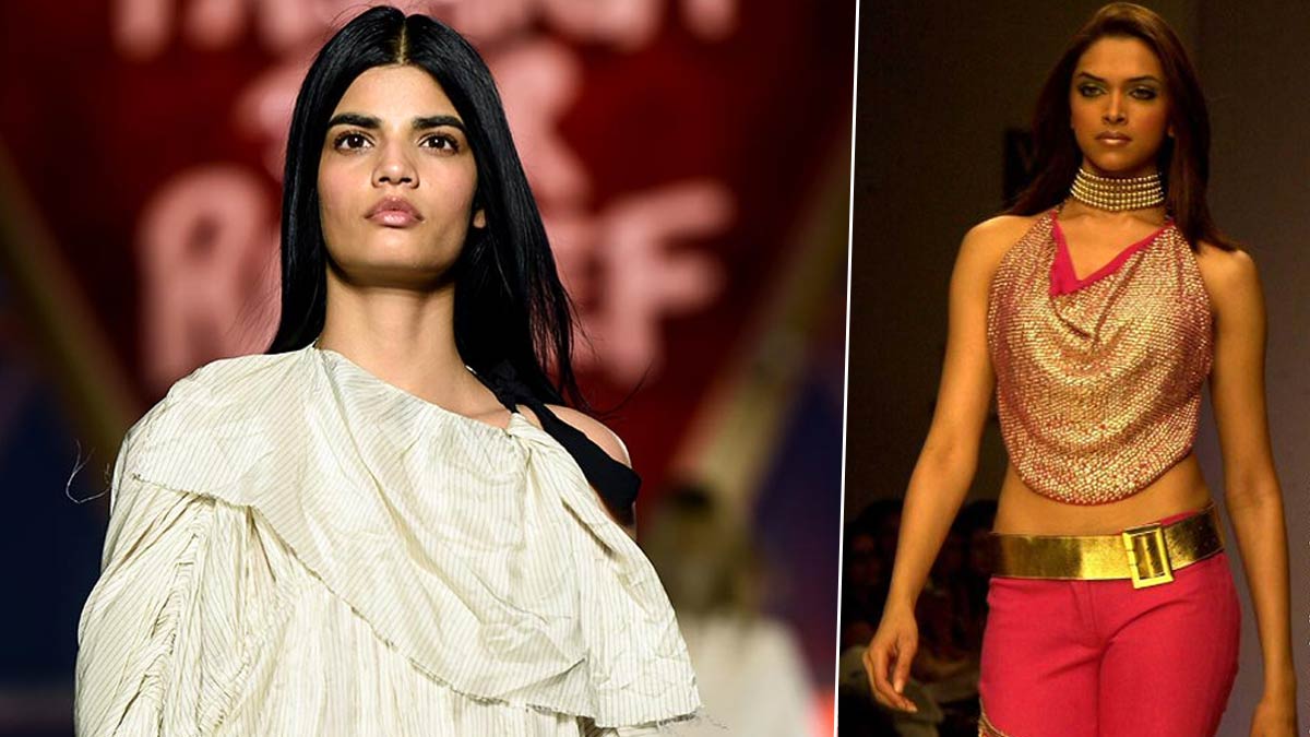 ramp walk and model smiling