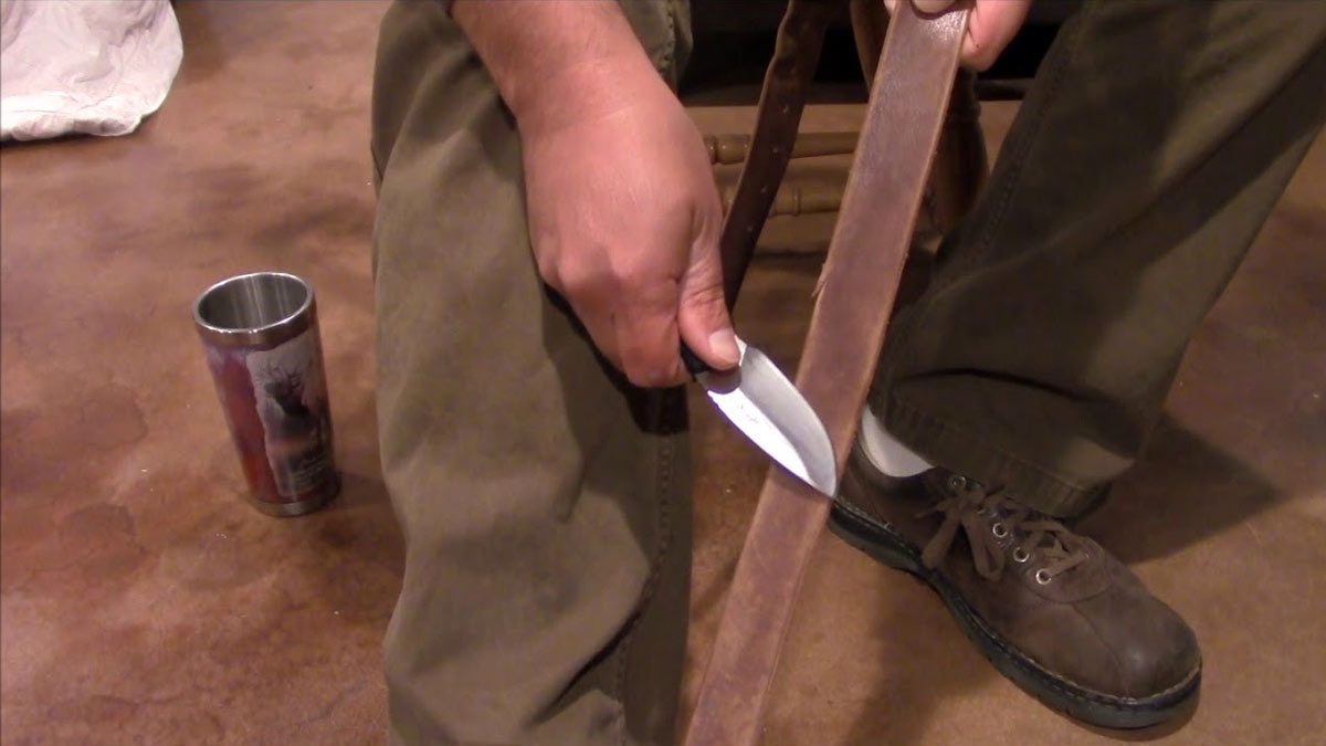 sharpen knives with belt