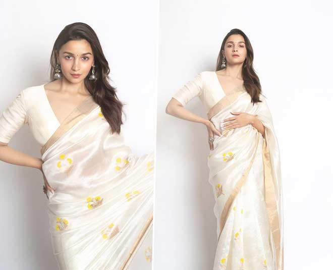 White Saree Collection of alia bhatt