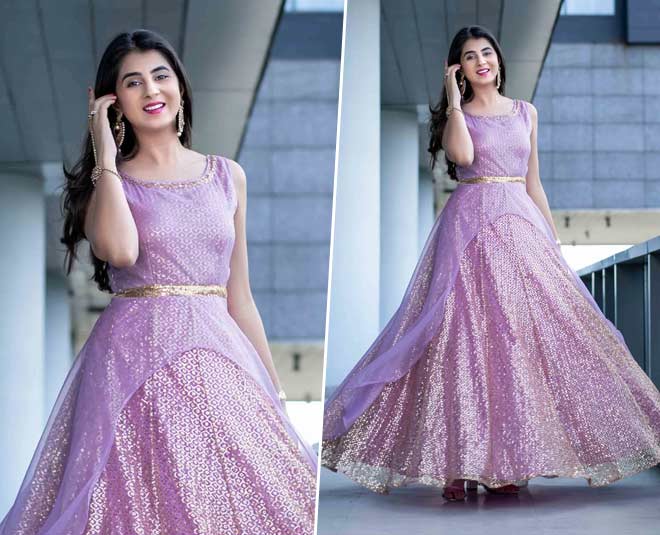 lavender gown
