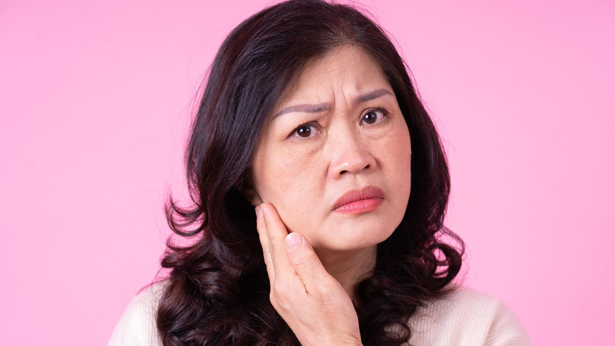 sagging skin of face