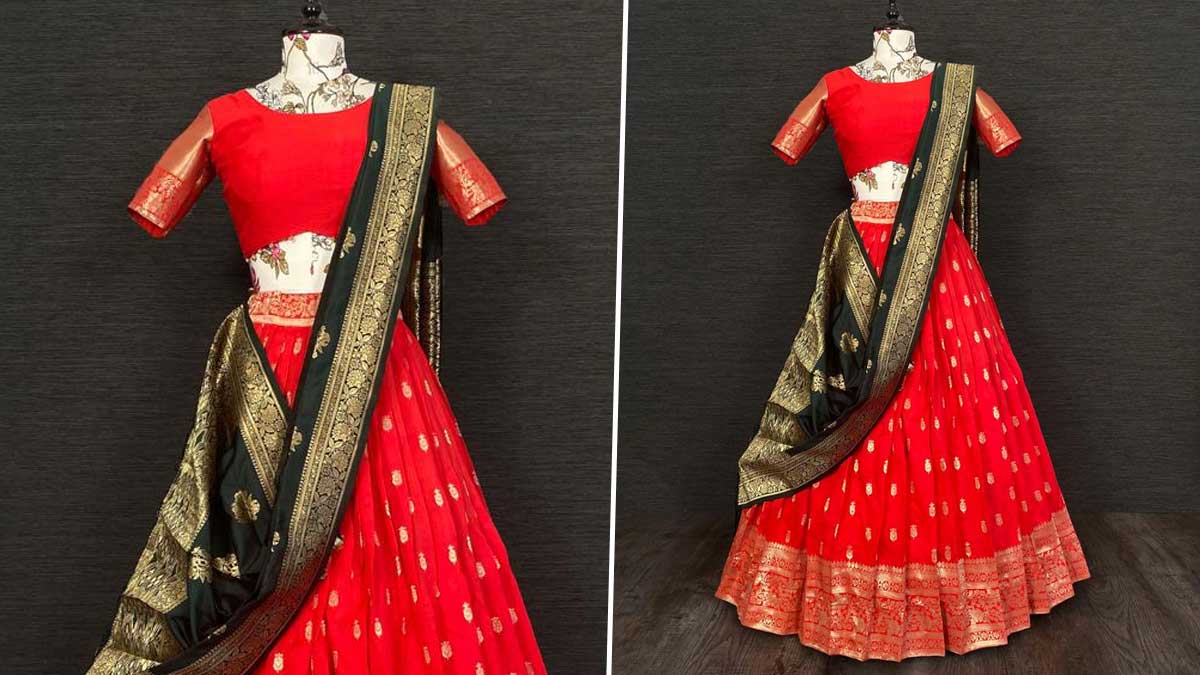 simple anarkali lehenga